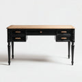 Wooden writing desk in green with six drawers dimensions 120 x 60 x 75cm