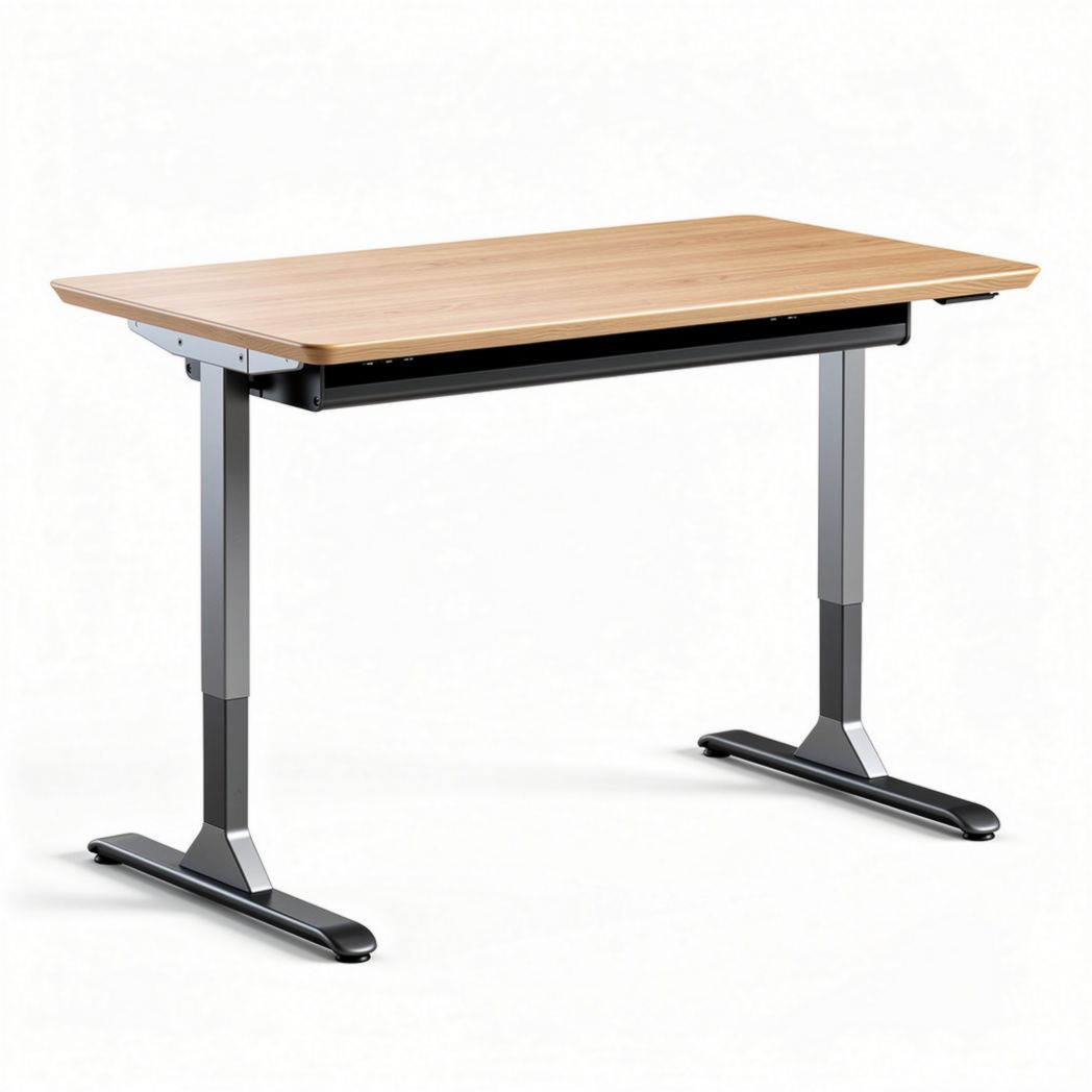 Electric adjustable standing desk 120 x 60 x 75cm black metal frame