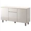 Wooden sideboard cabinet with sliding doors and metal legs 120 x 45 x 75cm