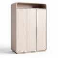 Wooden storage cabinet with upper shelf 90 x 60 x 30cm in natural finish